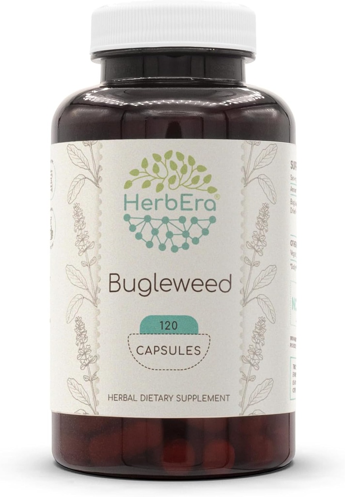 HerbEra Bugleweed 120 capsule, 400 mg, fatto con Bugleweed (Lycopus Virginicus) erba secca (120 capsule)