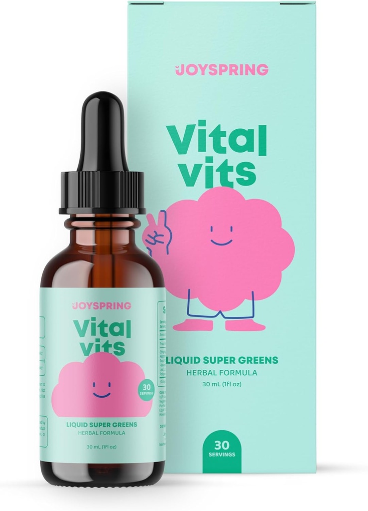 JoySpring Multivitamin Tropfen Bundle | Natürlich Sourced Kids Vitamine & Minerals | Nicht-Alkoholic, Sugar-Free Liquid Formel | Vegan & Vegetarische Flüssigkeitstropfen Ergänzung