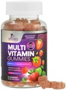 Gummies multivitamines pour adultes, Vitamines et minéraux gommy quotidiens avec des vitamines A, C, D, B12 pour les femmes et les hommes, Supplément de multivitamines gommy de soutien immunitaire, Vitamine multivitamine VIT pour adultes - 90 Gummies