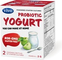 VIVO Probiotic Yogurt Starter/Natural (5 scatole. 10 bottiglie) Si compone di 30 quarti di Yogurt.