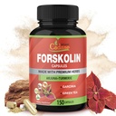 Cadane Forskolin Ergänzungen - 5in1 mit Kurkuma, Arjuna, Garcinia Cambogia, und Grüner Tee - 5 Monate Versorgung - 150 Kapseln