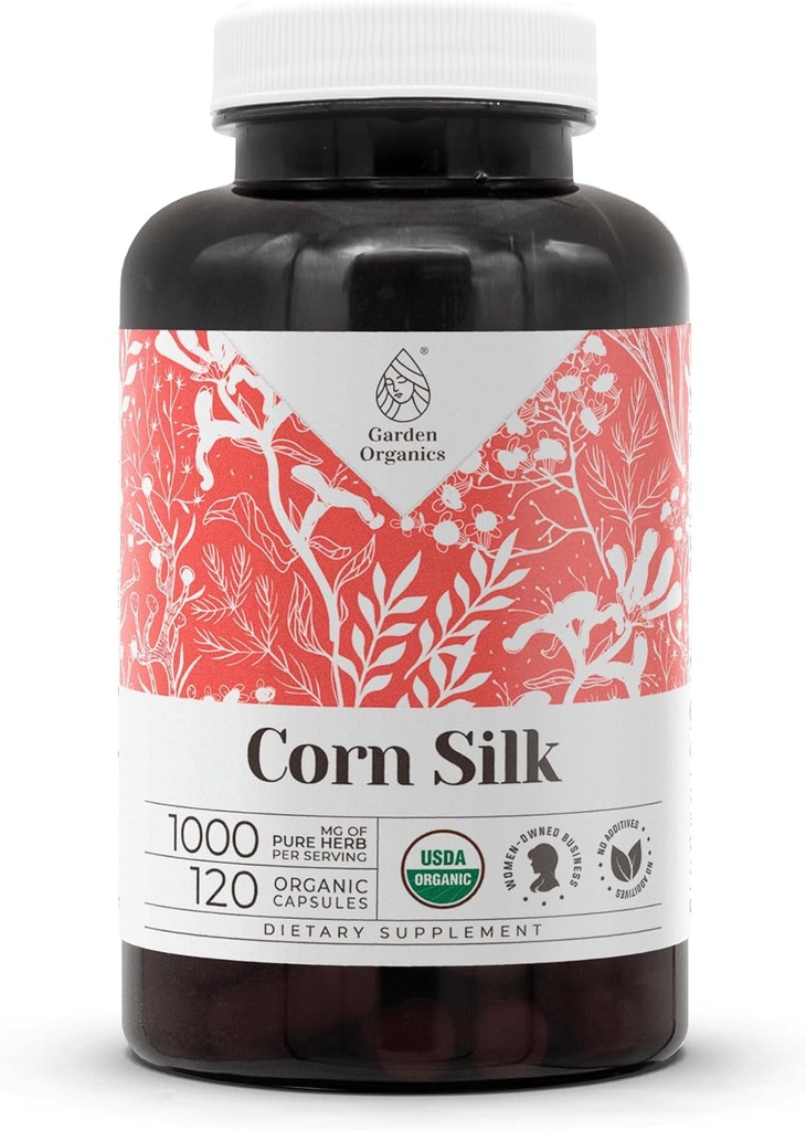 La seta di mais USDA Organic 120 Capsule | Supplemento naturale ad alta potenza | Capsule vegetariani biologici certificati e seta di mais organico (Zea Mays) Seta secca (120 capsule)