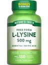La vérité de la nature L-Lysine 500mg.130 Caplets enduits.Forme libre.
