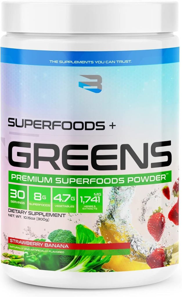 Believe Supplements Superfoods+Greens (Strawberry Banana)