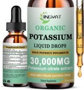 Kalium-Magnesium-Flüssigtropfen - Bio-Flüssig-Ergänzung - Hohe Absorption Kalium-Zitrat 1000mg Magnesium Glycinat 500mg Calcium für Herz, Leg Cramps & Muskel - Non-GMO, Vegan, 2 Unzen