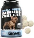 Bully Max Piccole Razze di Supporto Immune Cane - Chewable Dog Multivitamin Immunity Booster Tabs Supplemento per Puppy & Adult Dogs - Vitamine Pet con Astaxanthin, Colostrum, Turmerico - 30 compresse