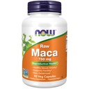 NOW Integratori alimentari, Maca (Lepidium meyenii) 750 mg Raw, Salute riproduttiva*, 90 capsule di veg