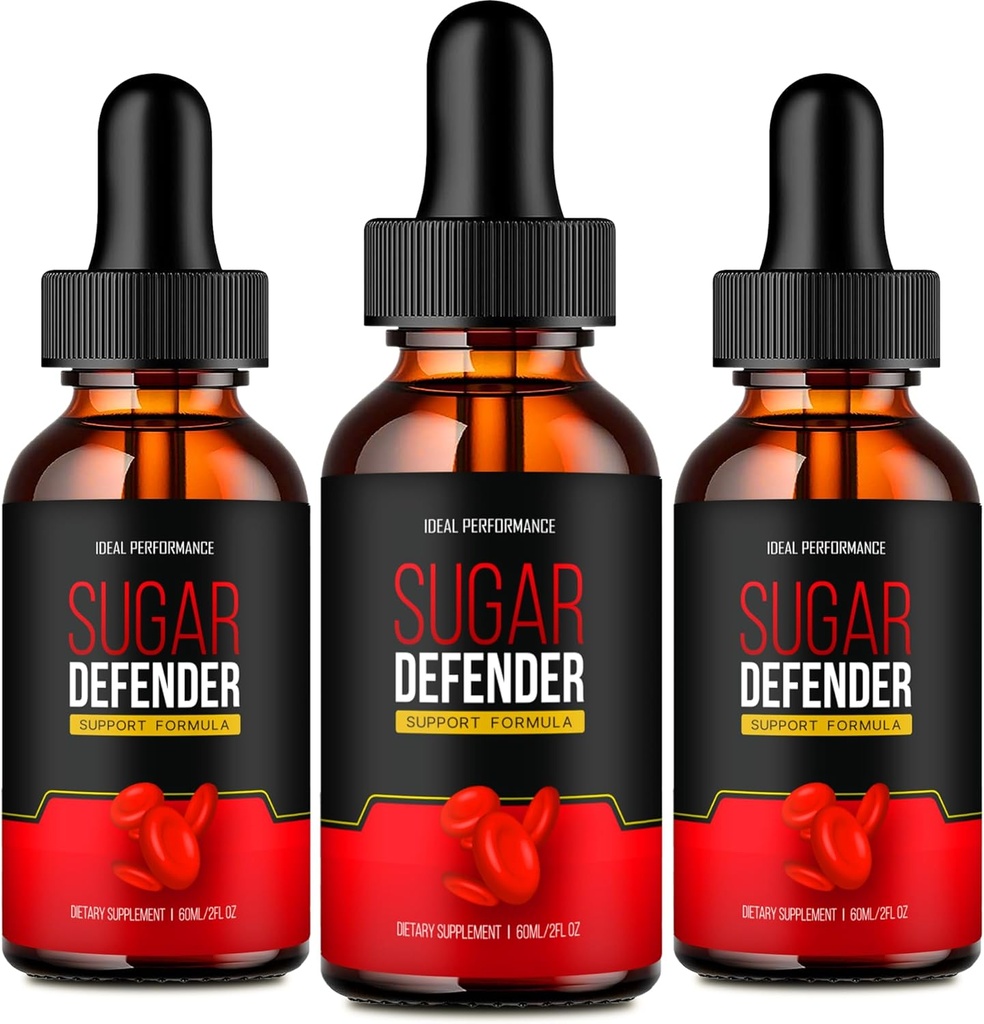 IDEAL PERFORMANCE Sugar Defender Drops, Sugar Defender Supplement Liquid Drops - Maximale Stärke, SugarDefender Gesundheit und Wellness Alle natürlichen Formel, SugarDefender Liquid Reviews (3 Pack)