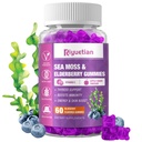 Sea Moss Gummies & Elderberry - Vitamina C + Zinco – Forza Immune & Thyroid Support Booster Gummy Bears for Kids & Adults - 60 Natural Seamoss Gummies