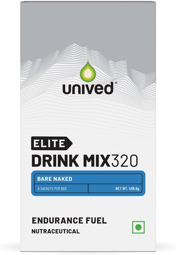 Unived Elite Drink Mix 320:00 High Calorie Energy Drink:1 Rapport et 80g d'hydrates de glucides avec 1705mg Électrolytes essentiels.