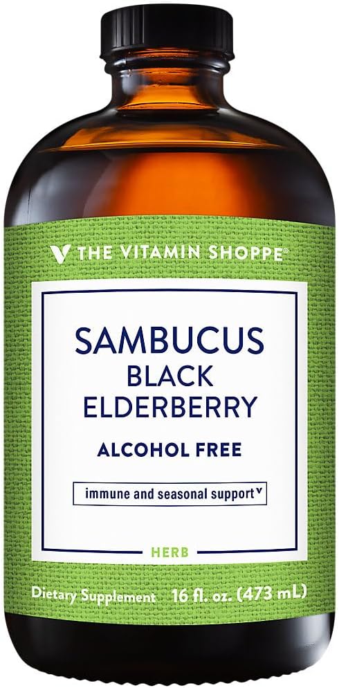 Der Vitamin Shoppe Sambucus Black Elderberry Extract (16 Flüssige Unzen Flüssigkeit)