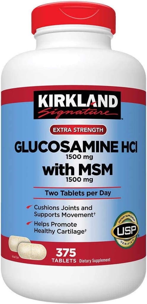Kirkland Signature Glucosamin mit MSM, 375 Tabletten (3 Pack)