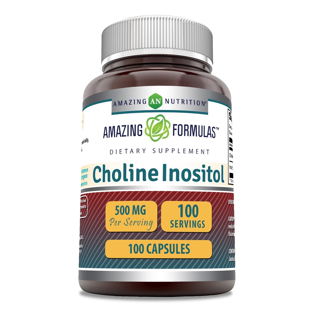 Formules étonnantes Choline & Inositol 500 Mg Supplément de Capsules (en anglais seulement)