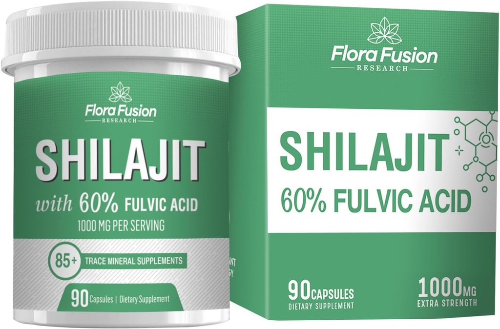 SHILAJIT Kapseln 1000mg – Himalaya Shilajit mit Fulvic Säure - Shilajit Ergänzung mit Kräuterextrakten - Shilajit Ergänzung Kapseln- Shilajit für Männer & Frauen – 90 Kapseln