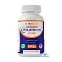 Vitamatic Melatonina 10 mg compresse di dissolve veloce – Supplemento di supporto per il sonno rapido per adulti – Vegetariano, Non OGM & Gluten-Free – Natural Berry Flavor – 365 compresse