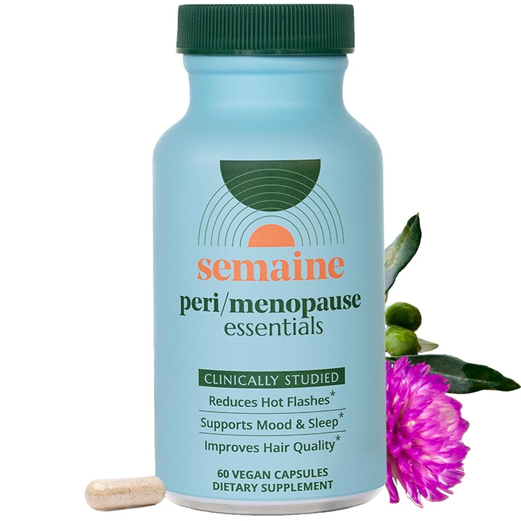 Semaine Peri/Menopause Essentials, 30 Ct. - Capelli Fuller, Niente più flash caldi, bilancia dell'ormone, sonno migliore &amp; altro - Clinically-Studied, Formula non ormonale