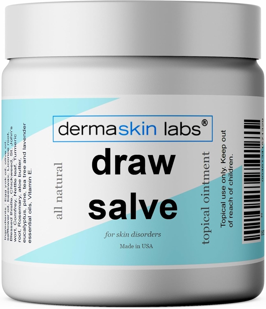 Dessin Salve for Boil Ease Kysts Splinters Burns Poison Ivy Cheveux incarnés Onguent à dessin rapide fabriqué aux États-Unis