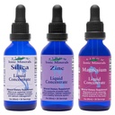 Eidon Ionic Minerals Liquid Silica, Zinc, & Magnésium Drops Variety Pack - Silica, Zinc, & Magnésium Suppléments, Trace Mineral tout naturel, Pas de conservateurs ou additifs - 2 oz, Pack de 3