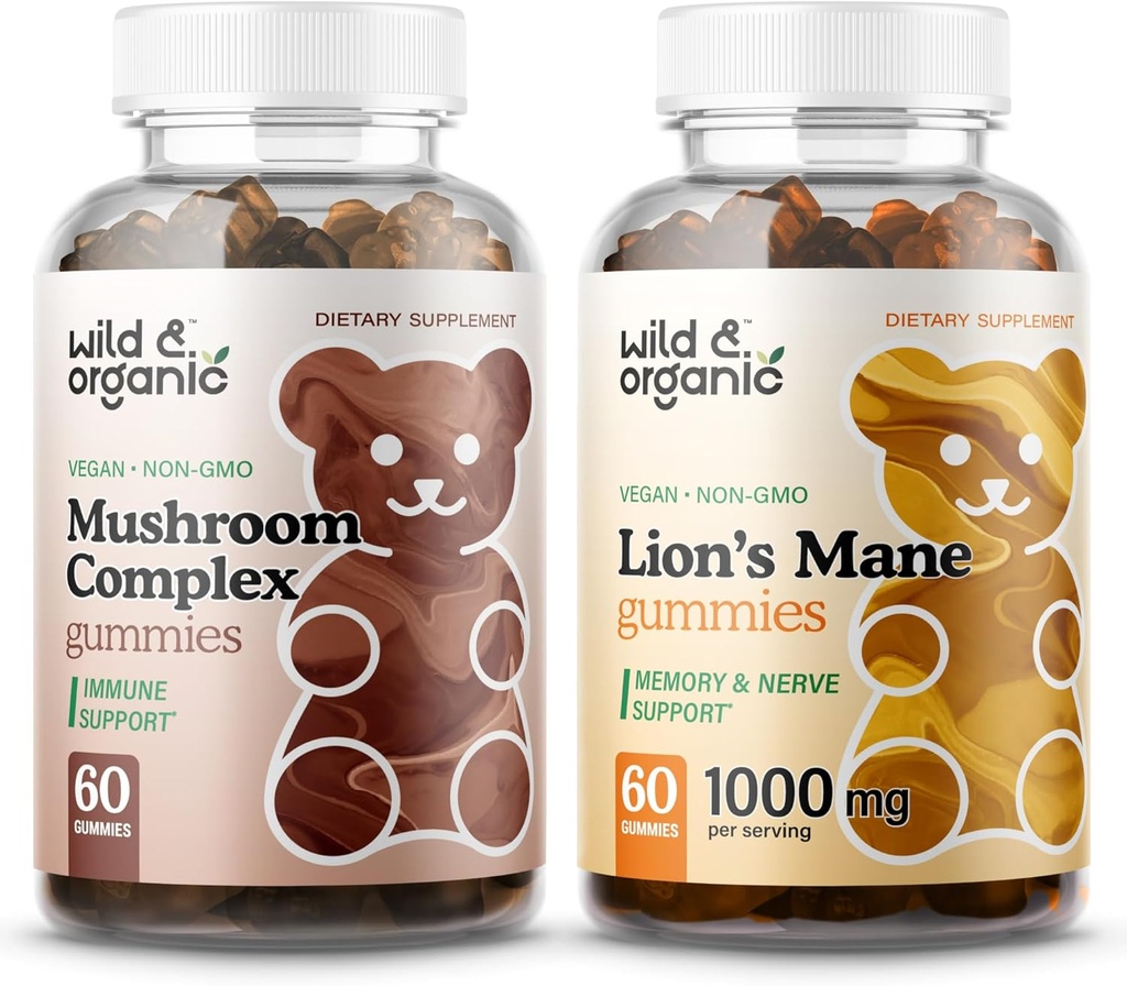 Gummie di funghi selvatici e biologici & Lion's Mane Gummies