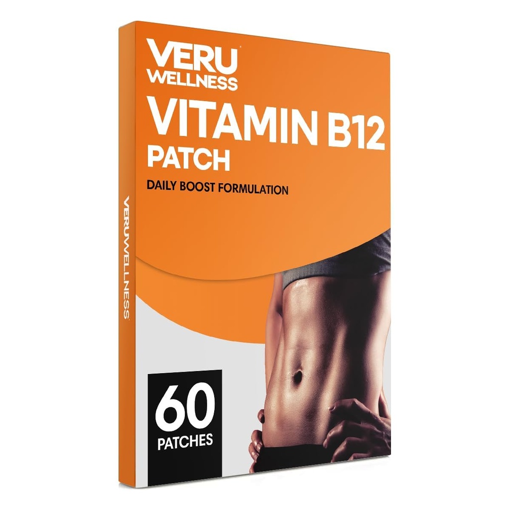 Veru Wellness B12 Energy Patch, Natural Patch B12, Garcinia - Selbstklebende Zeit Release Patch (60 Tage)