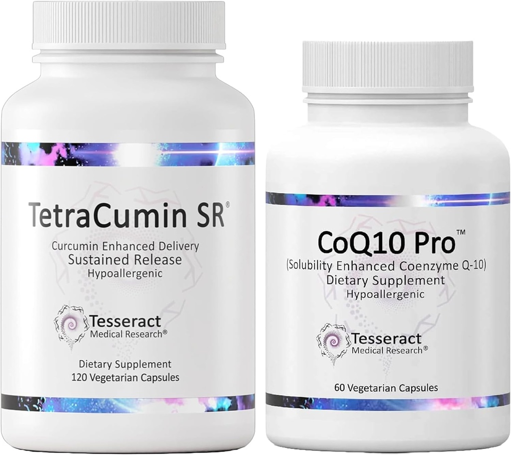 Tesseract Medical Research Body Repair with Vitalité Boost, Supplément de soutien interarmées, Supplément antioxydant à libération prolongée et coenzyme Q10 pour une santé optimale