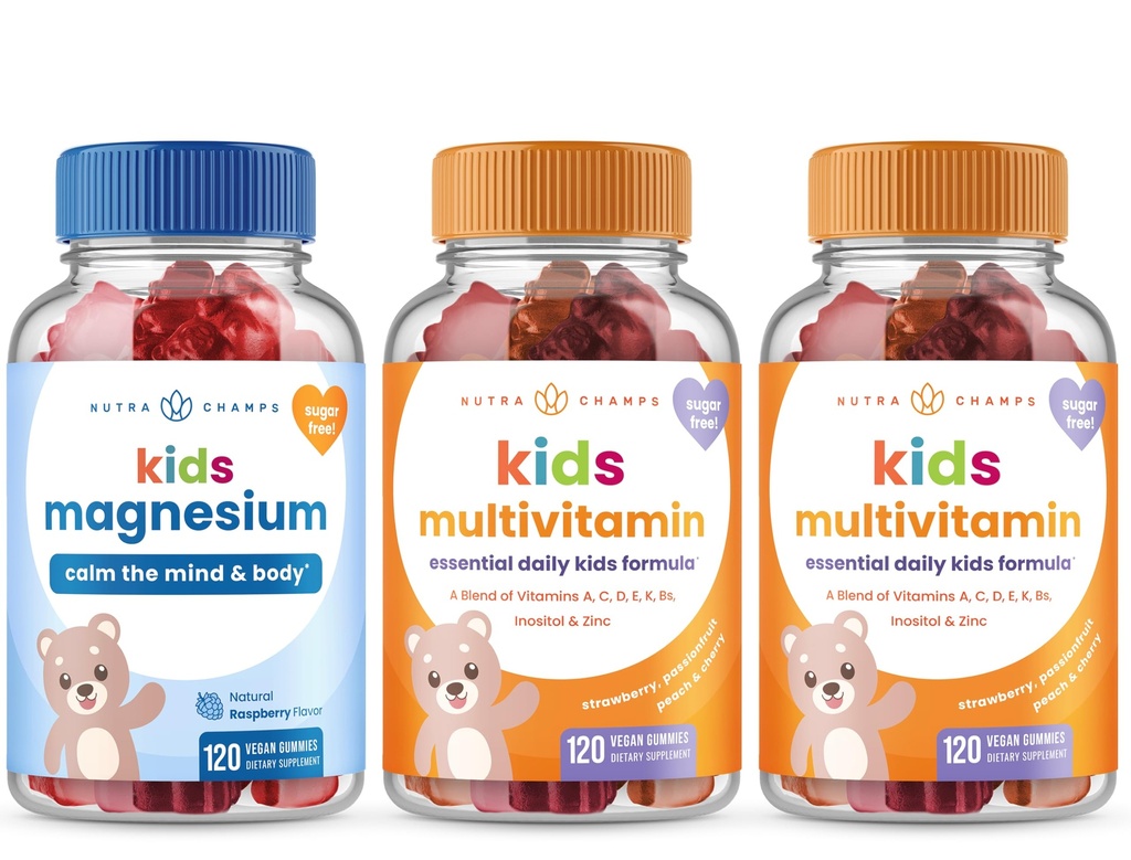 NutraChamps Enfants Multivitamines & Enfants Magnésium Gommies
