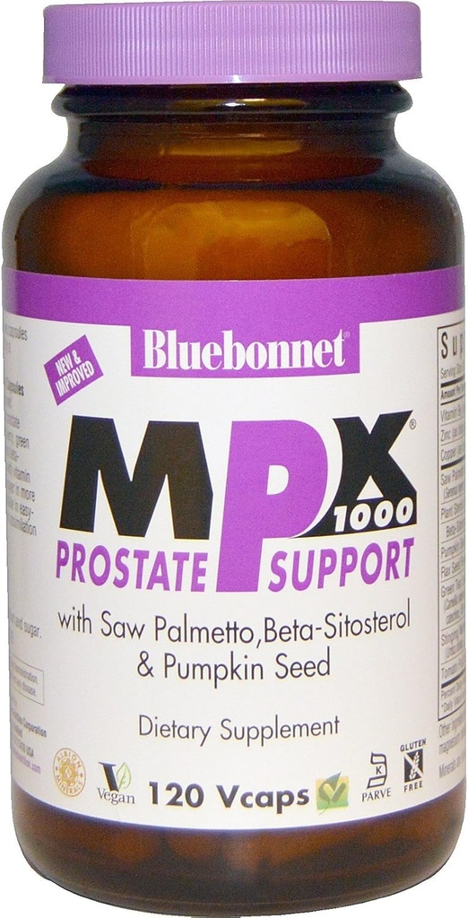 MPX 1000 Herren Prostata Formula von Bluebonnet - 120 Vegetarische Kapseln