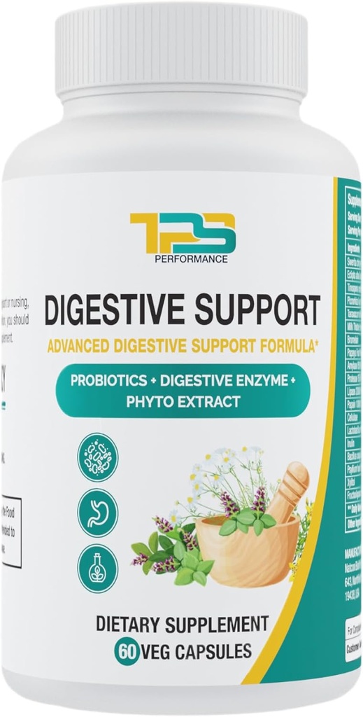 Digestive Support Capsules | Advance Digestive Supports Formula with Probiotics, Digestive Enzyme and Phyto Extract | Gut Health | 60 Veg Capsules