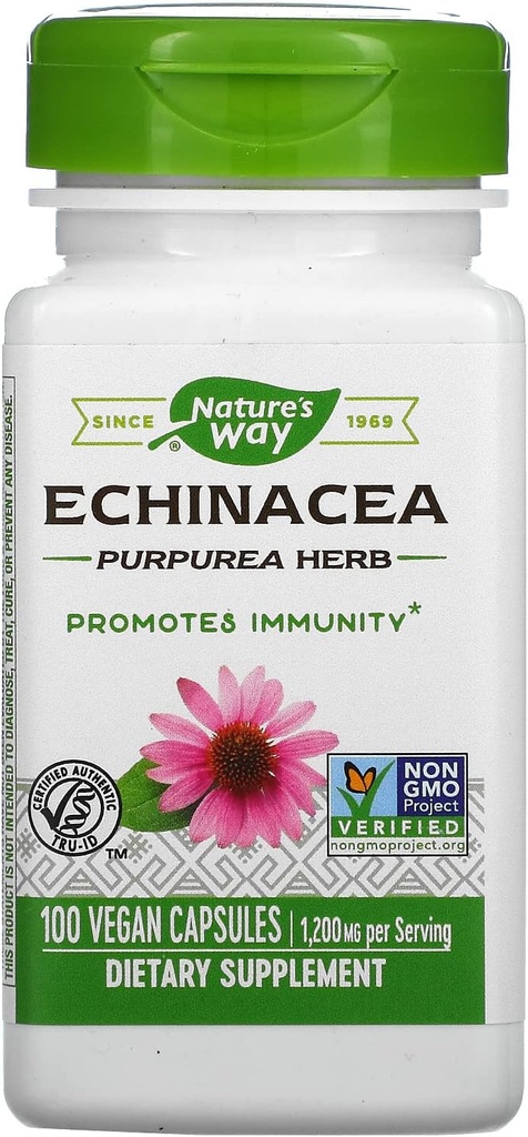 Nature's Way Echinacea Purpurea Herb, 1,200 Mg Per Serving, 100 Count