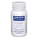 Pure Encapsulations Kupfer Glycinate 60's - 2 mg Kupfer Supplement, Unterstützt Rote Blutzellenbildung* - Aids Energy Metabolism - Non-GMO & Vegan - 60 Kapseln