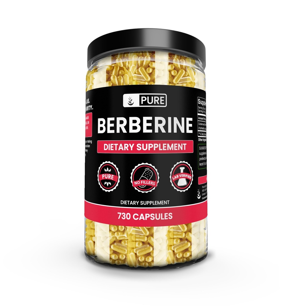 PURE ORIGINAL INGRÉDIENTS Berbérine (730 Capsules) Pas de Magnésium ou de Rice Fillers, Toujours Pure, Verified Lab