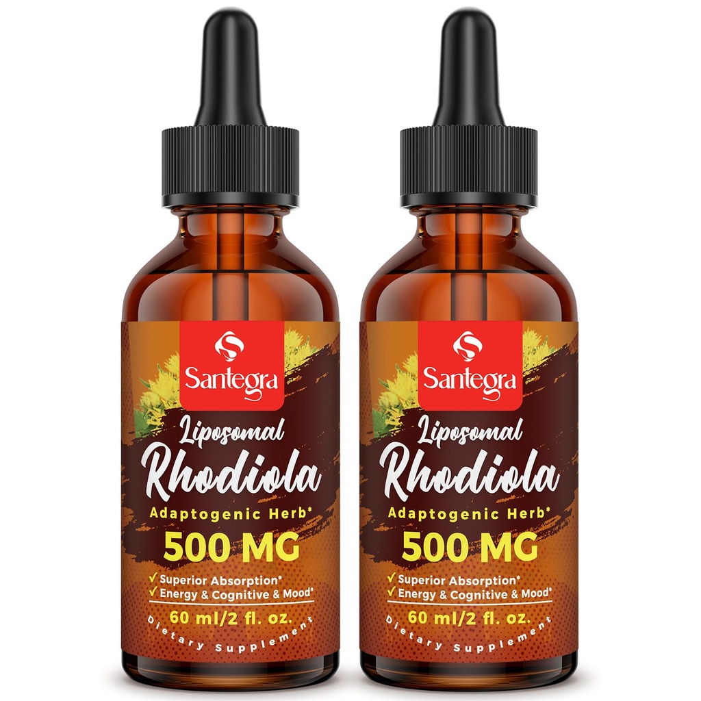 57.000 MG Liposomal Active Rhodiola Rosea Supplement, Rhodiola Root Extract, Flüssigkeit für hohe Absorption, Rhodiola Rosea Root Extract Tinte für Energie, Stress, Stimmung, Vegan, 120 ml
