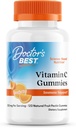 Miglior medico, Vitamina C Gummies 250mg per Serving Grande Degustazione Immune Brain Eyes Circulation Cuore Antiossidante Supporto Natural Pectin Vegan Gluten Free CT, Frutta, 120 Conte