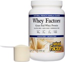 Fattori di siero di Fattori naturali, Concentrato di proteine del siero di erba, Sviluppo del muscolo di aiuti e salute immunitaria, Vaniglia francese, 12 Oz