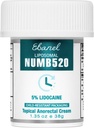 Ebanel 5% Lidocaïne Crème de numération, Douleur Relief Brûlure Crème de numération, Résistance maximale Anesthésie topique avec l'Allantoïne, Vitamine E pour utilisations locales et anorectales, Traitement hémorroïde, 1,35 Oz