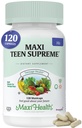 Maxi Salute Multivitamina per Lui – Ragazzi Vitamine per età 12–17 Teen Supreme – Multivitaminico maschile per energia, Boost immunitario, Corpo & Cervello Include D3, Ferro, Calcio, Enzimi digestivi (120 Conte)