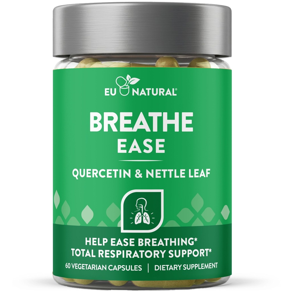Atem Inhalator-Supplement – Sinus, Lungs, Open & Clear Airways – Saisonale Nasal Health, Bronchial Wellness, Gesunde Chest – Quercetin, Vitamin D, Bromelain Pillen – 60 vegetarische Soft Capsules