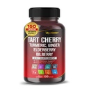 Tart Cherry Turmeric Ginger Stinging Ashwagandha Elderberry Bilberry Black Pepper -150 Capsules- Made in Italy