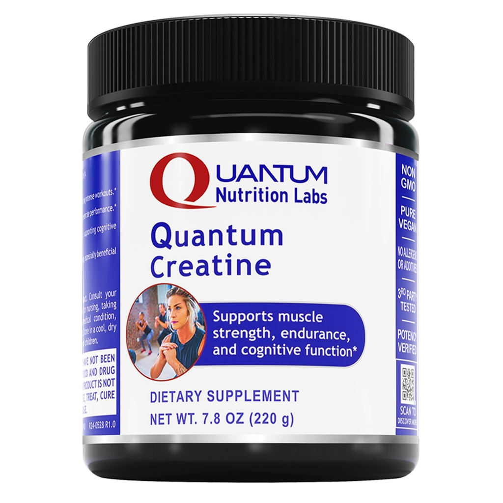 Quantum Nutrition Labs Quantum Creatine - Kreatin Monohydratpulver, Kreatinpulver für Männer, Frauen, Vegetarier, Unflavored Vegan Friendly Formula - 7,8 Unze (40 Servierungen)