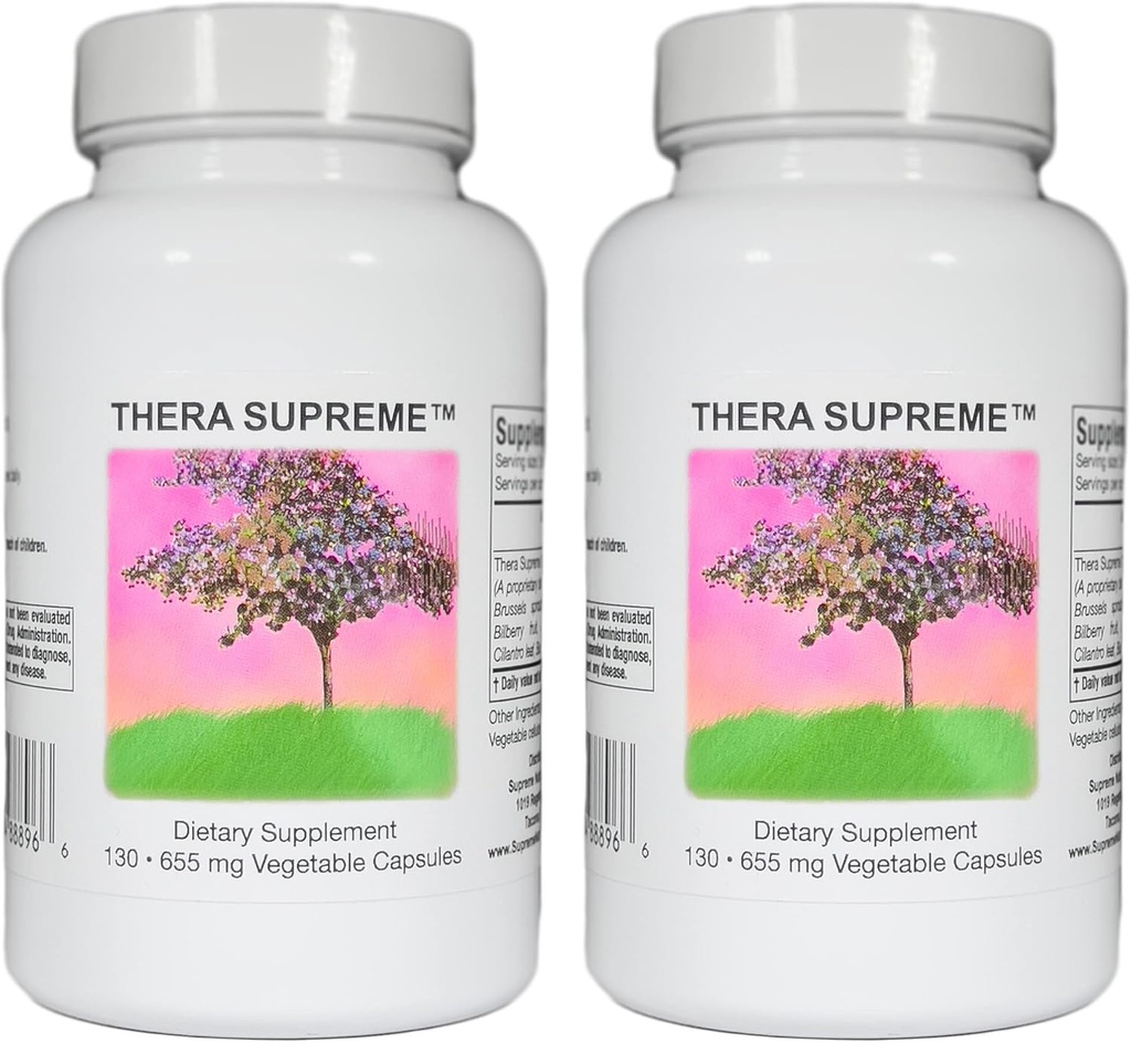 Supreme Nutrition Thera Supreme, 130 Pure Herbal Combination Capsule Vegetariani | 2 Pack
