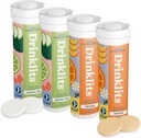 Drinklits Lemon-Lime & Orange Electrolyte Tablets (4) Tube Bundle | Citrus Hydration Combo Pack | Delicious Natural Flavors – 0g Sugar – Tägliche Verwendung | 40 Servietten - 10 Tabletten pro Tube