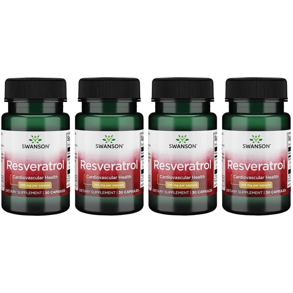 Swanson Resveratrol 100 100 Milligramme 30 Kapseln (4 Packung)