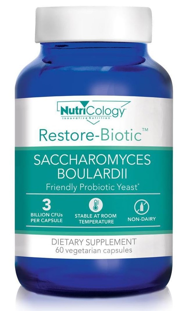 Nutricology Saccharomyces Boulardii Probiotic Supplement - S. Boulardii Probiotic Yeast 450mg, amichevole Stabilimento Probiotico, GI Tract Support - 120 Conte