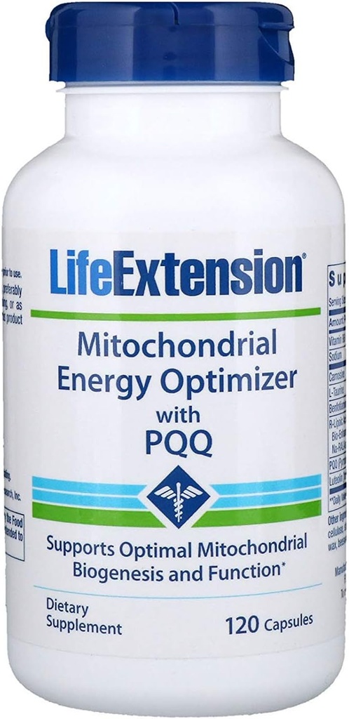 Extension de vie Mitochondrial Energy Optimizer avec BioPQQ, 120 Capsules
