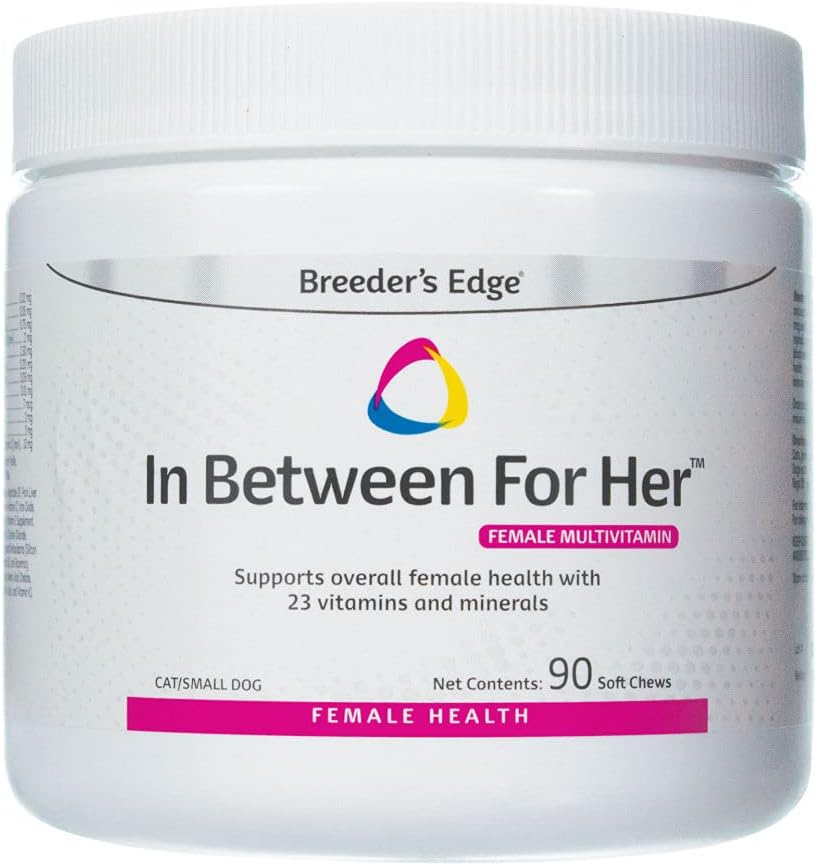 Bordo di Breeder in Tra per Lei, Multivitaminico giornaliero per cani e gatti di allevamento, riempie Gaps nutrizionali, e Supporta le mamme tra l'allevamento, 90 ct Cat & Small Dog