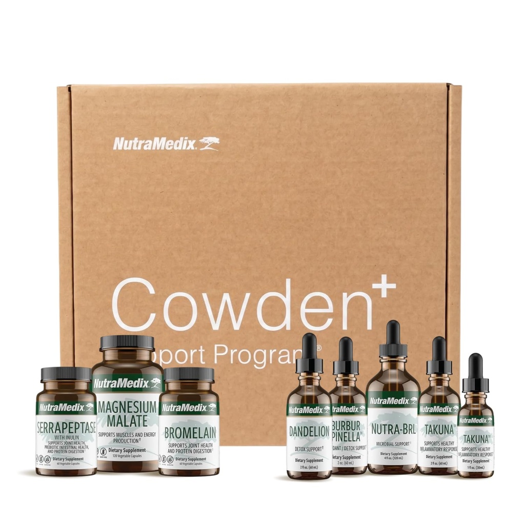 NutraMedix Kräuter-Ergänzungen für Vollkörper-Detox, Cleanse & Energy Support - Cowden+ Support Program, Month 1 - Magnesium Malat, Proteolytische Enzyme und mehr für mikrobielle Balance