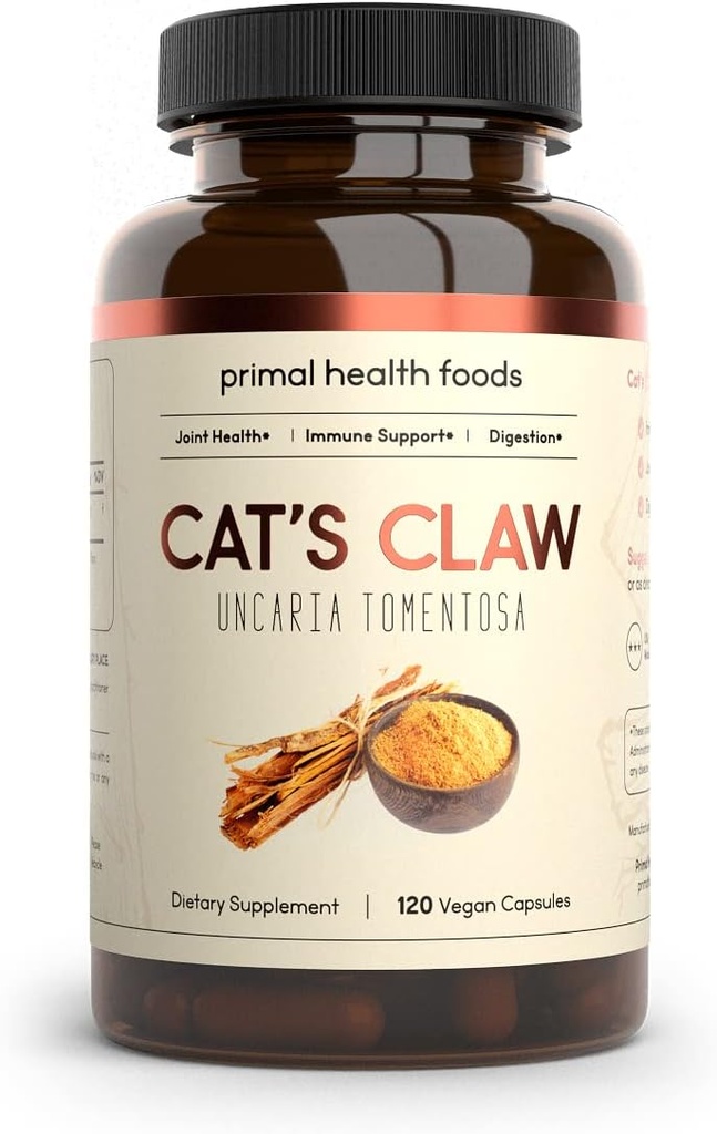 Organic Cat's Claw 1000 mg 60 Servings | Supporto immunitario, Digestione e Joint Relief | Vegetariano, Organico, Non OGM & Gluten Free