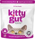 KittyGut 3-in-1 Organic Cat Probiotics & Postbiotic Supplement Powder- Made in USA-Probiotics for Cats fördern Gut Health und Cat Digestive Support, Durchfall und Vomiting (60g)