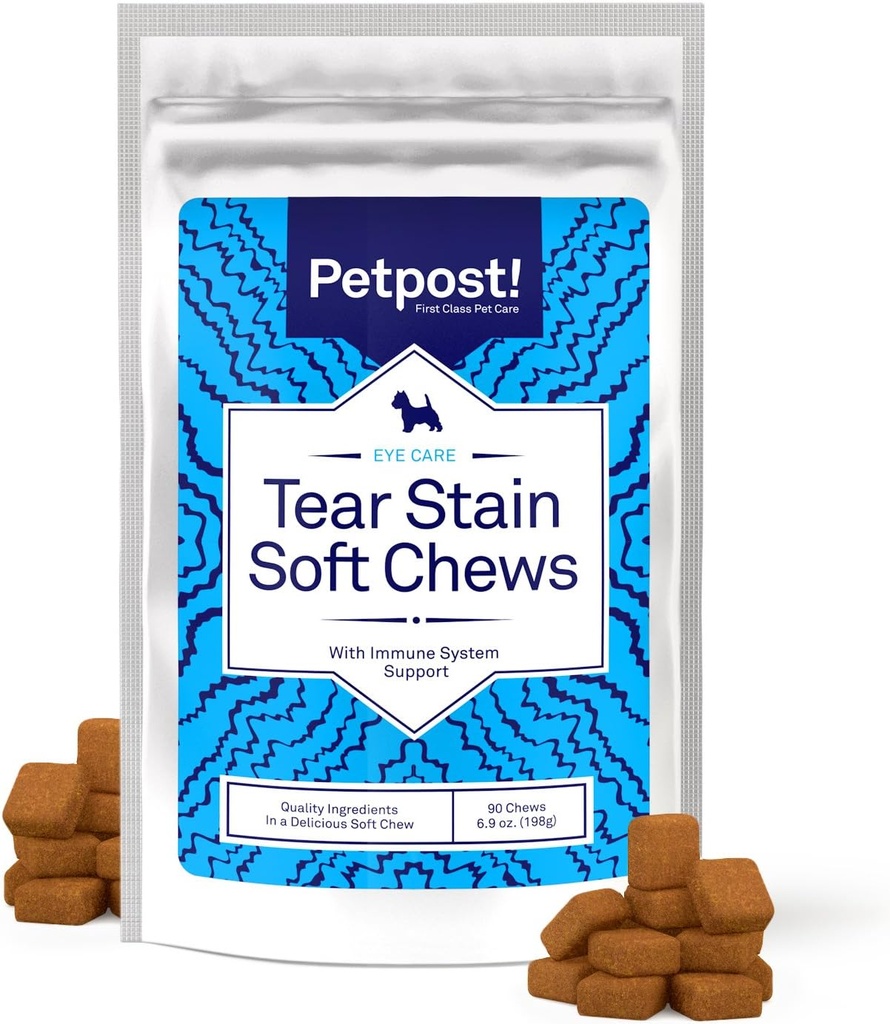 Découpe de la peau de chien Découpe molle pour chiens de 90 fromage de comte Flavor de la peau de chien de soutien Supplément de soin doux pour les yeux pour chiens blancs et les races de lumière