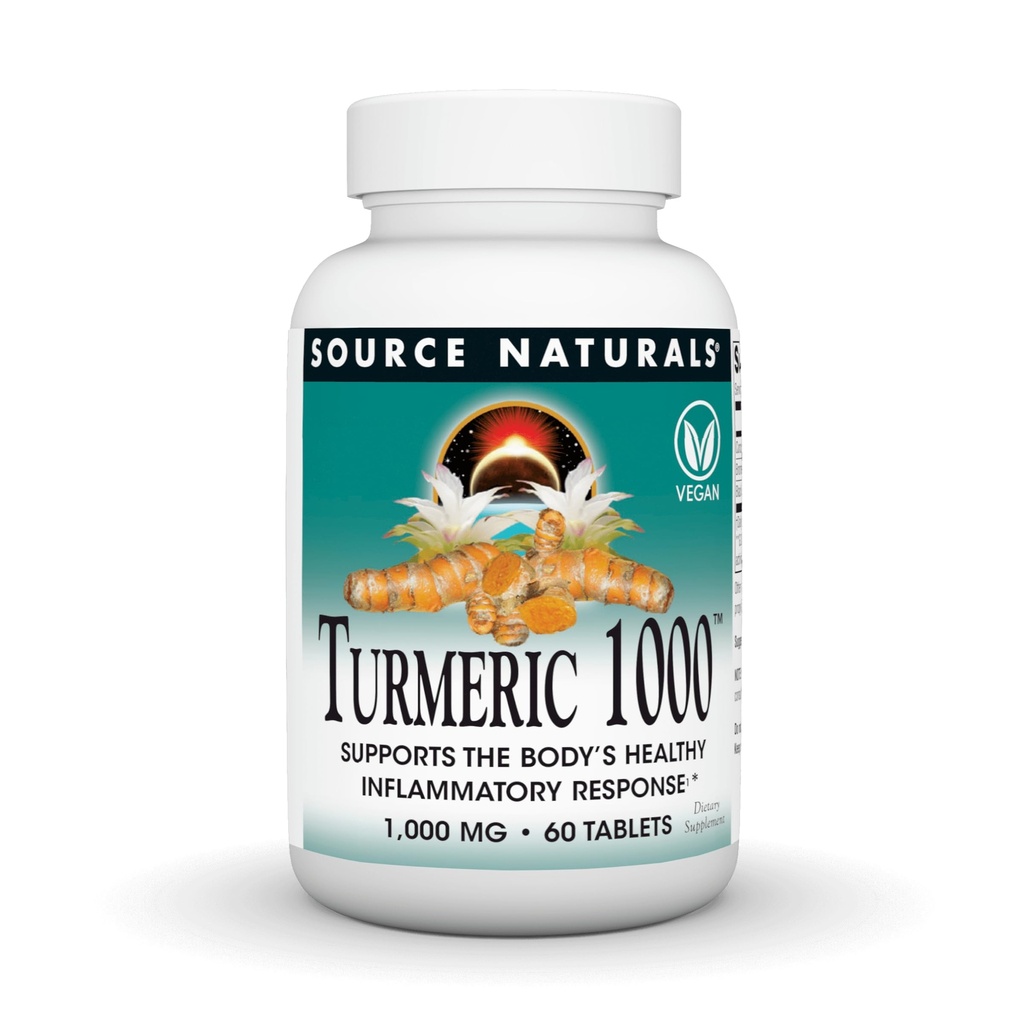 Quelle Naturals Turmeric 1000, unterstützt die gesunde Entzündung des Körpers*, 1000mg - 60 Tabletten